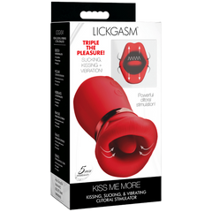 XR Brands Kiss Me More Kissing Sucking & Vibrating Clitoral Stimulator - - Clit Ticklers and Pulsators