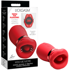 XR Brands Kiss Me More Kissing Sucking & Vibrating Clitoral Stimulator - - Clit Ticklers and Pulsators