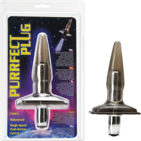 Seven Creations Unisex Purrfect Butt Plug With Internal Bullet Vibrator - Butt Plugs