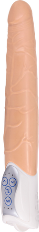 Seven Creations Long John Realistic Thrusting Vibrator with Cock Ring - Vibrating Dildos
