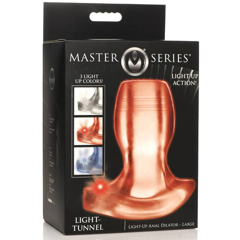 Master Series Light Tunnel Light Up Anal Dilator Butt Plug with LED Illumination - Butt Plugs
