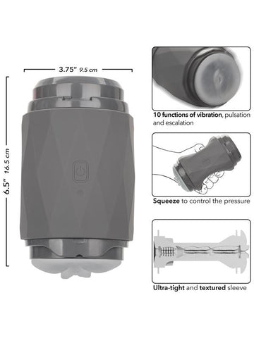 California Exotics Milk Master Vibro Squeeze Pussy Stroker with Pressure Control - Masturbators and Strokers