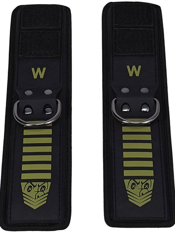 Doc Johnson Fort Troff Tactical Wrist Cuffs Black Green Velcro Bondage Restraints - Cuffs And Restraints