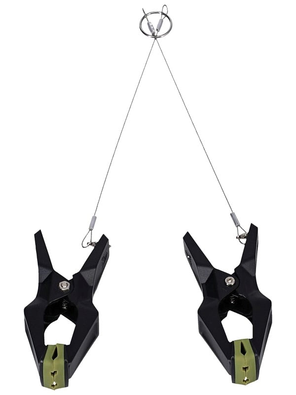 Doc Johnson Fort Troff Hardwire Hangers Nipple Clamps Black with Heavy Duty Design - Nipple and Clit Clamps