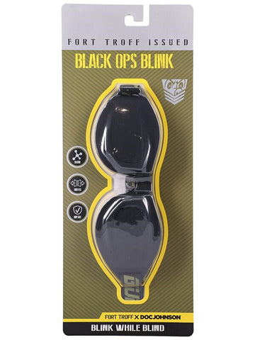 Doc Johnson Fort Troff Black Ops Blink BDSM Blindfold Black Cupped Design - Masks And Blindfolds