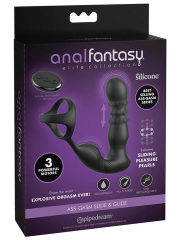 Pipedream Products Anal Fantasy Elite Ass Gasm Slide & Glide Prostate Vibrator - Prostate Toys