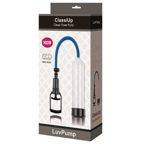 Shots Toys LuvPump ClassiUp Classic Power Penis Pump Clear Medical Grade - Penis Pumps And Stretchers