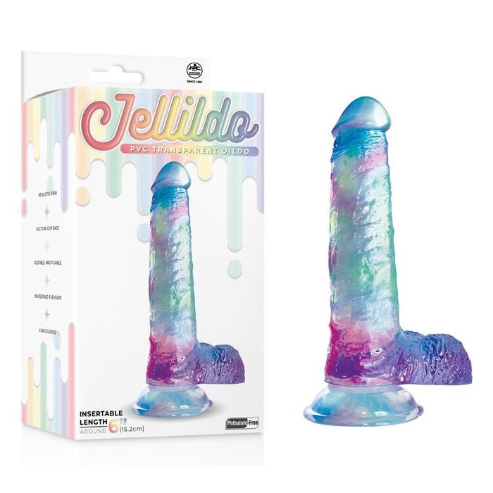 NANMA Corporation Excellent Power Jellido Clear Coloured 15.2 cm Flexible Realistic Dildo - - Realistic Dildos