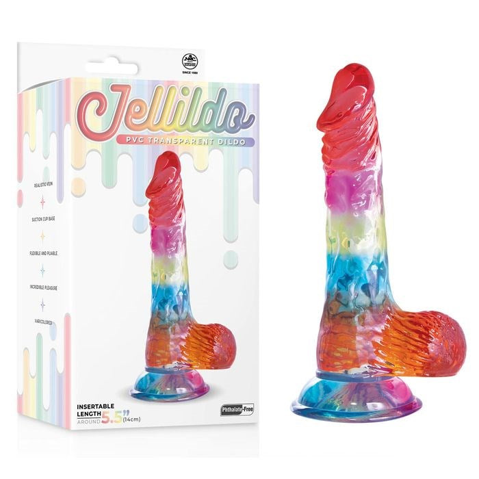 NANMA Corporation Excellent Power Jellido Clear Coloured 14 cm Suction Cup Realistic Dildo - - Realistic Dildos