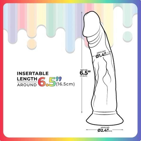 NANMA Corporation Excellent Power Jellido Multi Coloured 16.5 cm Suction Cup - Realistic Dildos