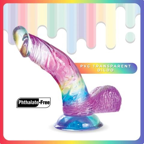 NANMA Corporation Excellent Power Jellido Clear Coloured 14 cm Curved Dildo - - Realistic Dildos