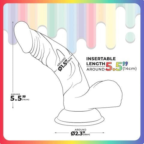 NANMA Corporation Excellent Power Jellido Clear Coloured 14 cm Curved Dildo - - Realistic Dildos