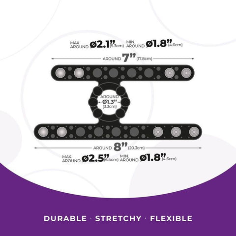 NANMA Corporation Excellent Power Strap The Balls Adjustable Cock and Ball Rings Black Customizable Enhancement - Ball and Cock Toys