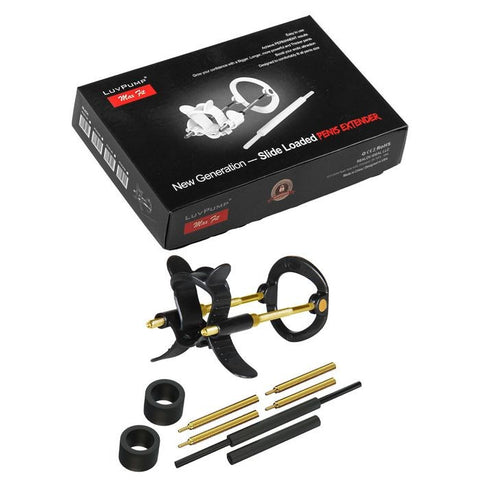 Shots Toys LuvPump Max Fit Luxury Penis Extender Kit Black Penis Enhancement - Penis Sleeves and Extenders