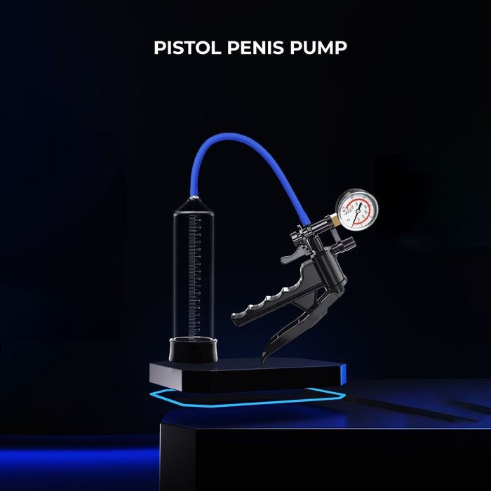 Shots Toys LuvPump ProXtra Professional Penis Pump with Pressure Gauge Clear - - Penis Pumps And Stretchers