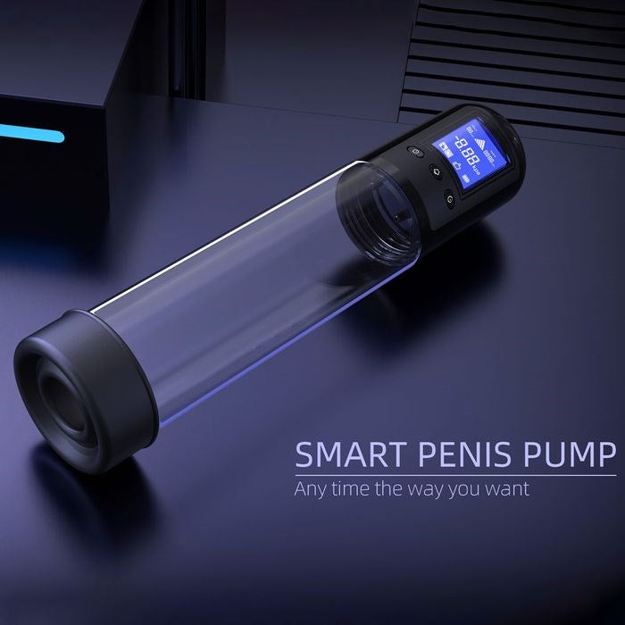 Shots Toys LuvPump USB Rechargeable Smart Automatic Penis Pump Clear LCD Display - - Penis Pumps And Stretchers