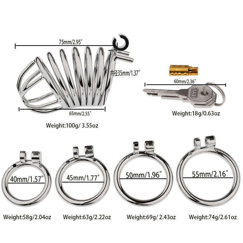BDStyle Male Chastity Bird Cock Cage With Hide Lock - - Male Chastity