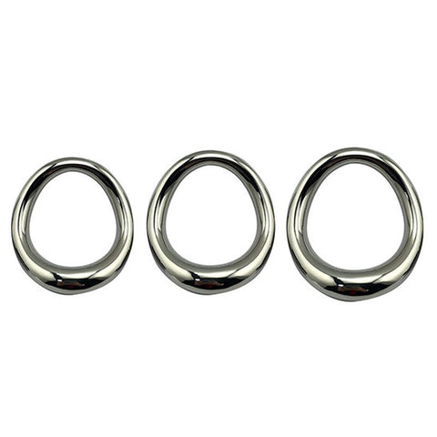BDStyle Stainless Steel Magnetic Curved Cock Ring with Magnetic Closure - Steel Cock Rings