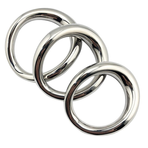 BDStyle Stainless Steel Magnetic Curved Cock Ring with Magnetic Closure - Steel Cock Rings