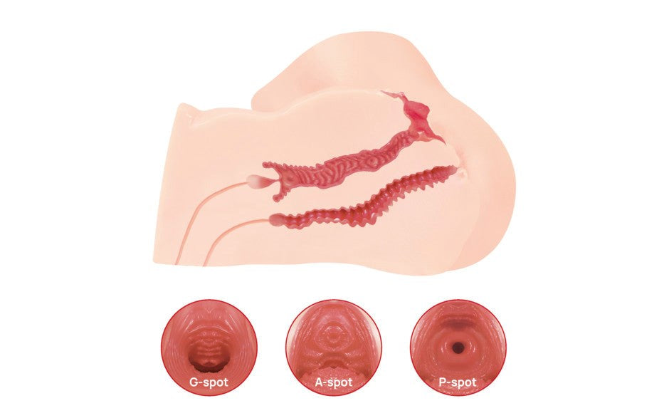 Kokos Maria Onahole 3 Realistic Pussy & Ass Male Stroker Dual Entry - - Realistic Butts And Vaginas