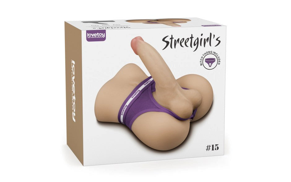 Lovetoy Streetgirls #15 Steven Realistic Male Butt With Bendable Dildo & Balls - - Masturbators and Strokers