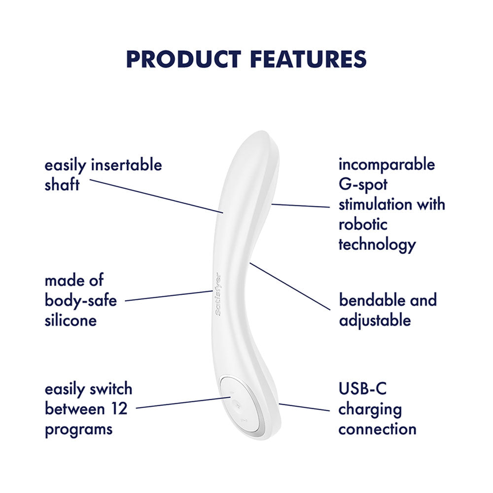 Satisfyer G Spot Wave 2 Rechargeable Flicking Tip Vibrator with Robotic Tech - G-Spot Vibrators