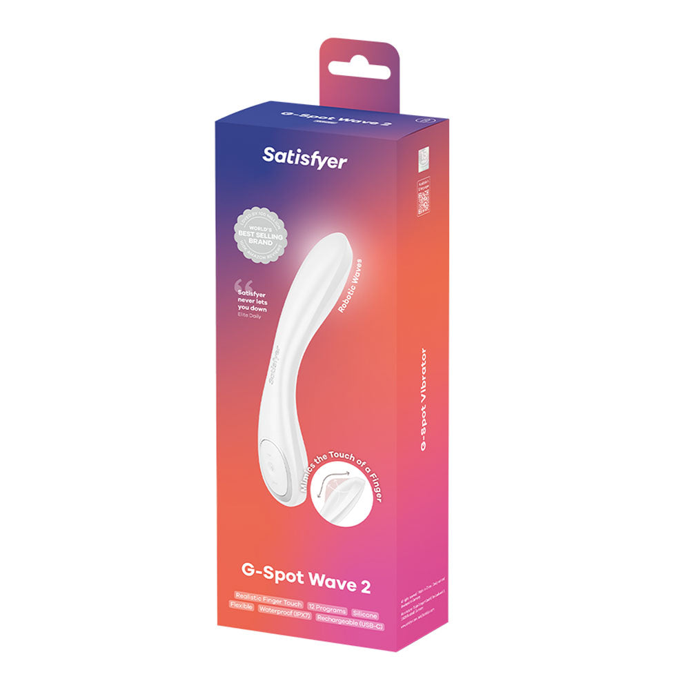 Satisfyer G Spot Wave 2 Rechargeable Flicking Tip Vibrator with Robotic Tech - G-Spot Vibrators