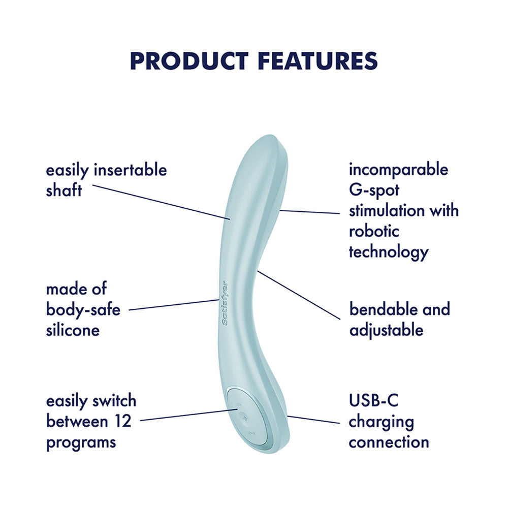 Satisfyer G Spot Wave 2 Rechargeable Flicking Tip Vibrator with Robotic Tech - G-Spot Vibrators