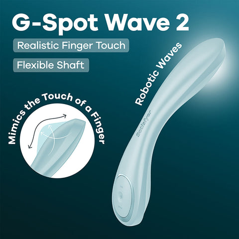 Satisfyer G Spot Wave 2 Rechargeable Flicking Tip Vibrator with Robotic Tech - G-Spot Vibrators
