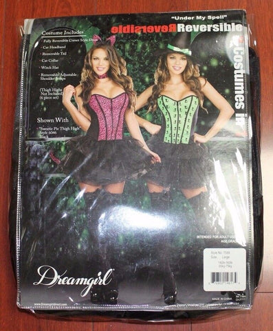 Dream Girl Lingerie Under My Spell Cat Reversible Womens Costume - Fancy Dress Ups
