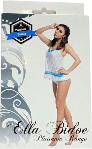 Leg Avenue Chanel Sexy Womens Babydoll Dress and Pants OS with Sheer Design - BabyDolls And Chemises