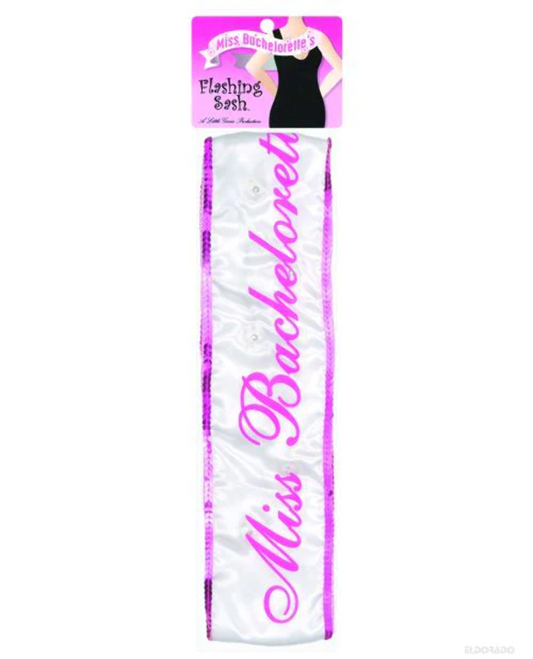 Pipedream Products Miss Bachelorette Party Flashing Sash LED Light Up - - Party Gifts and Novelties