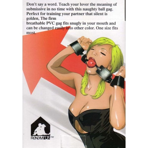 RoomFun Breathable Bondage Ball Gag Restraint with Wrist Cuffs - - Bondage Gags and Bits