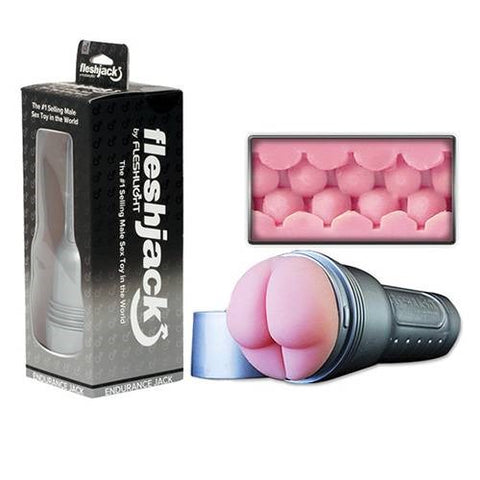 Fleshjack Pink Jackass Endurance Mens Masturbator with Stamina Training Texture - Fleshlight Male Masturbators