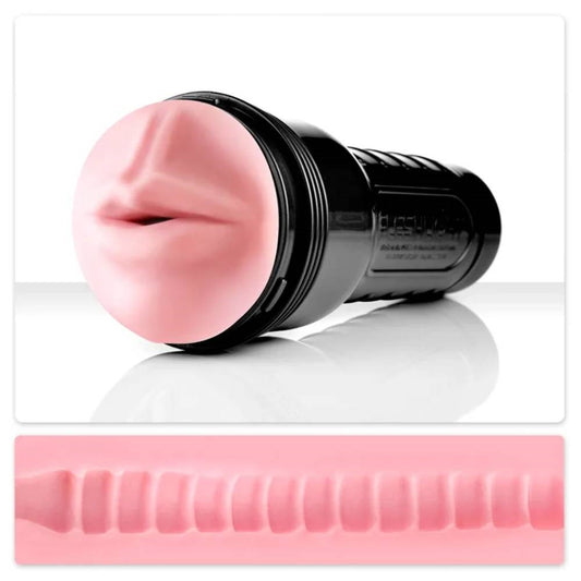 Fleshjack Pink Mouth Wonder Wave Mens Stroker - - Fleshlight Male Masturbators