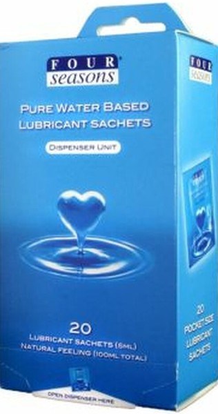 Four Seasons Water Based Adult Lubricant Sachets 5ml 20 Pack - - Water Based Lubes