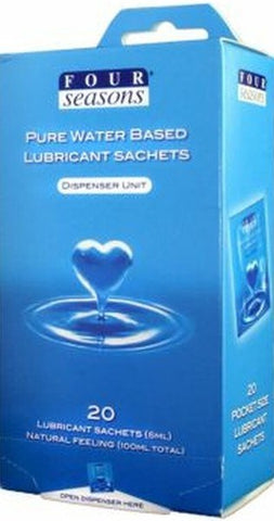 Four Seasons Water Based Adult Lubricant Sachets 5ml 20 Pack - Water Based Lubes