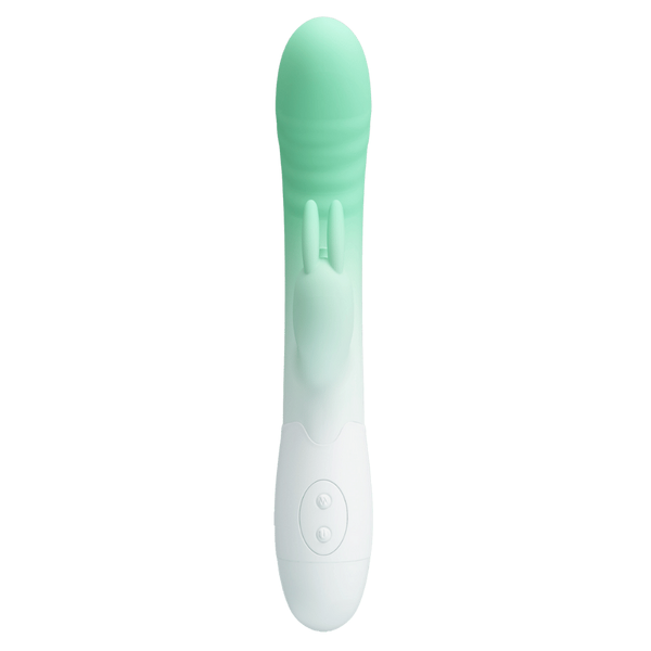 Pretty Love Cerberus 30 Function Vibrating Rabbit Massager Seafoam / White - - Rabbit Vibrators