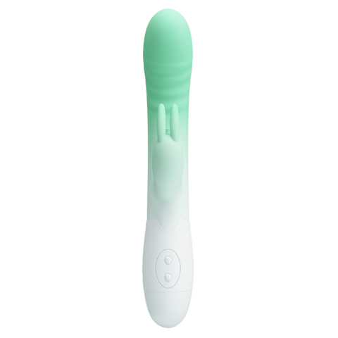 Pretty Love Cerberus 30 Function Vibrating Rabbit Massager Seafoam / White - Rabbit Vibrators