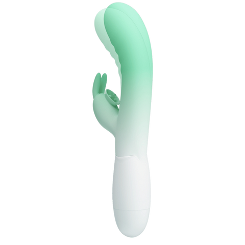Pretty Love Cerberus 30 Function Vibrating Rabbit Massager Seafoam / White - Rabbit Vibrators