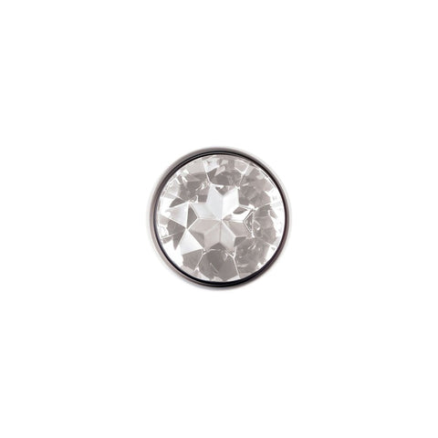 Adam & Eve Metallic Butt Plug with Clear Gem Base - Butt Plugs