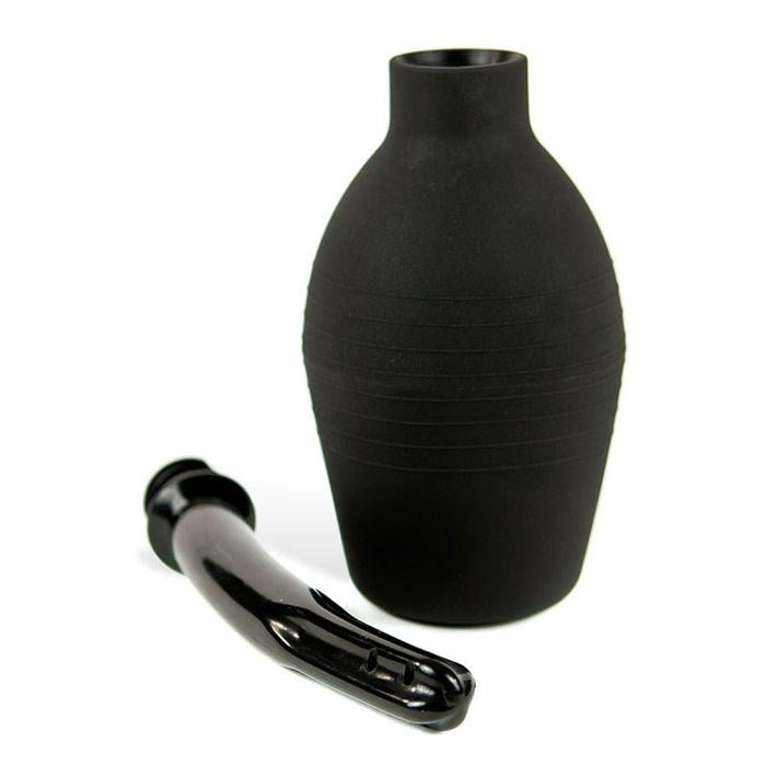 Adam & Eve 25 cm Anal Cleansing Douche Black for Anal Prep - - Enemas and Douches