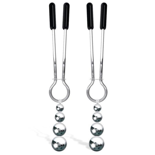 Adam & Eve 2 Piece Naughty Nipple Clips Set Adjustable - - Nipple and Clit Clamps