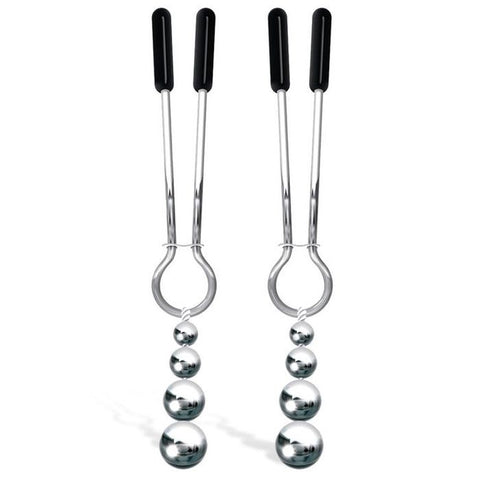 Adam & Eve 2 Piece Naughty Nipple Clips Set Adjustable - Nipple and Clit Clamps