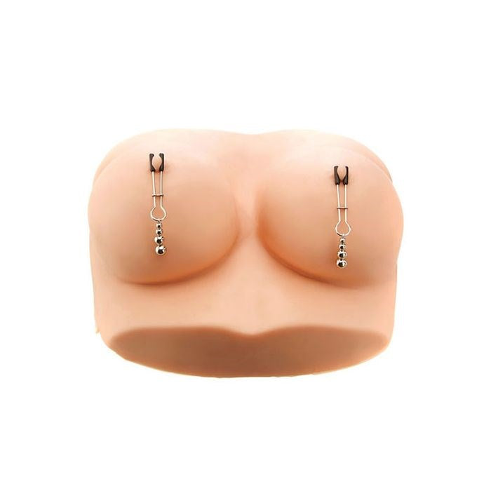 Adam & Eve 2 Piece Naughty Nipple Clips Set Adjustable - - Nipple and Clit Clamps