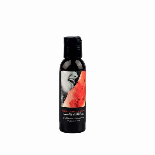 Earthly Body Edible Watermelon Flavoured Massage Lotion 60 ml Sensual Massage - - Massage Oils and Lubricants