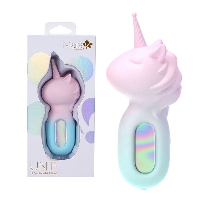 Maia Toys Maia UNIE 16 Functions USB Rechargeable Unicorn Body Wand Massager - - Body Wands