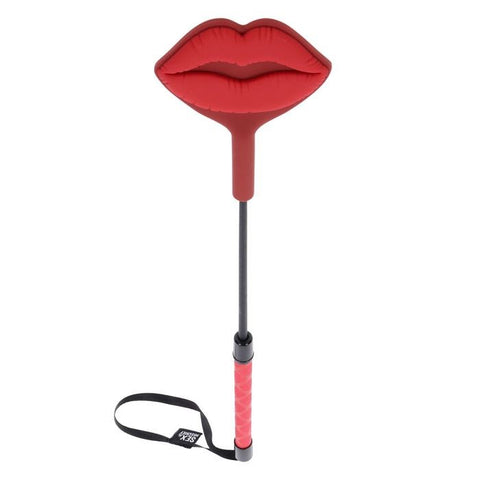 Sportsheets S&M Exs & Ohs Kiss Silicone Tipped Crop BDSM Whip Red Impact Play - Whips And Crops