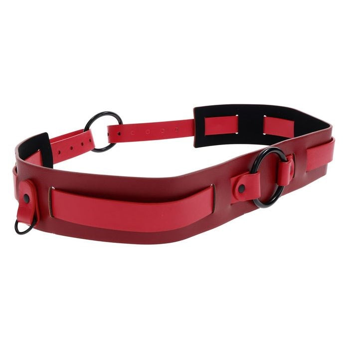 Sportsheets S&M Exs & Ohs Bound and Belted BDSM Collar with Adjustable Fit - - Collars and Leads