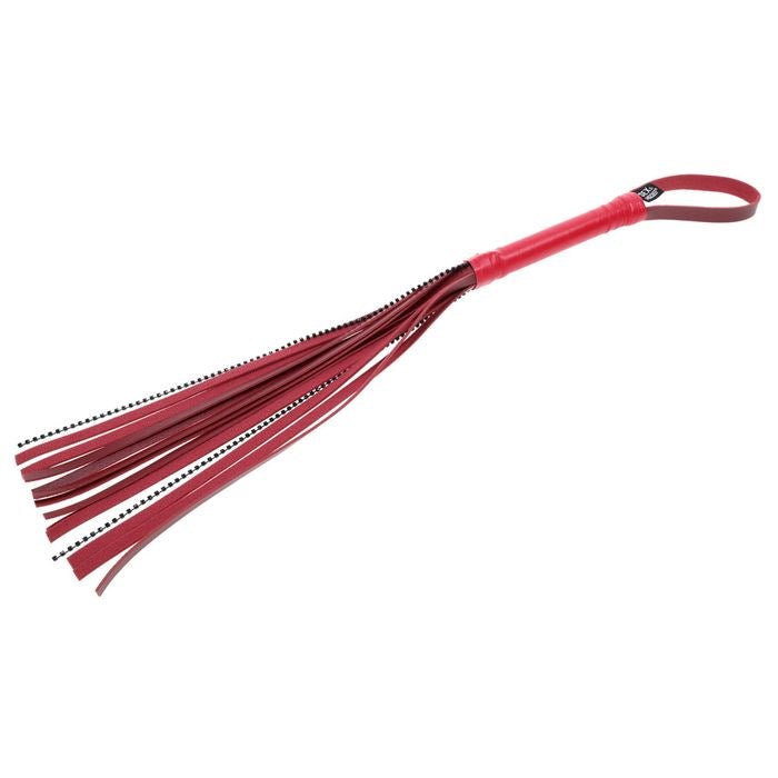 Sportsheets S&M Exs & Ohs Crystal BDSM Flogger Whip Red Impact Play - Whips And Crops